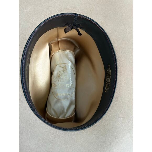 RESISTOL Self Conforming XXX Beaver Felt Western Cowboy Hat Men size 6 7/8 - Picture 5 of 10